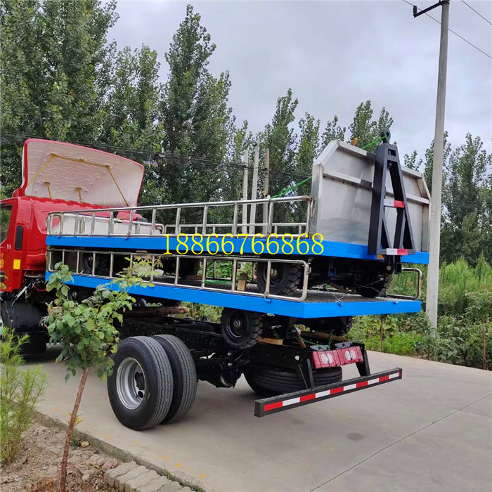 4噸拉桿轉(zhuǎn)向不銹鋼圍欄拖車(chē)